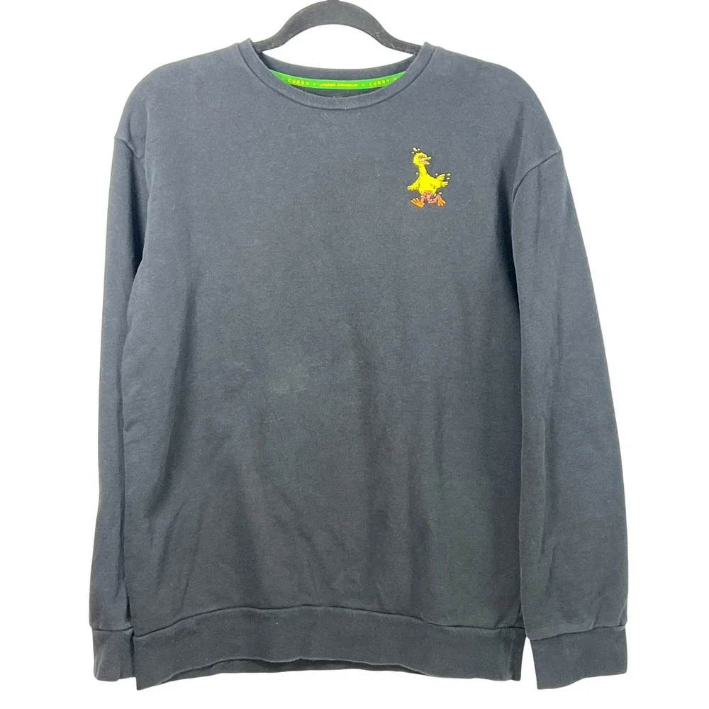 Under‎ Armour Stephen Curry Collab Black Sesame St Crewneck Sweatshirt Kids XL